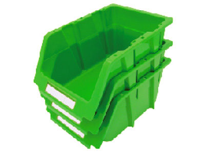 Composite Storage Bin, Stackable design for easy transportation.