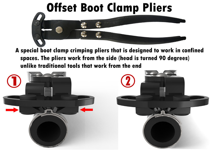 Offset Boot Clamp Pliers | Eround Car Tools