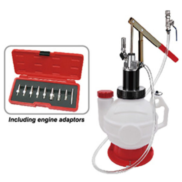 Engine Prelube System with 9pcs Adapters | Eround Car Tools | Automotive Tools Supplier, Taiwan